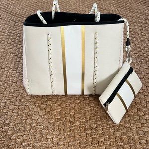 Parker and Hyde Neoprene tote with wristlet